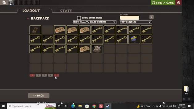 افزایش اینونتوری بازی tf2