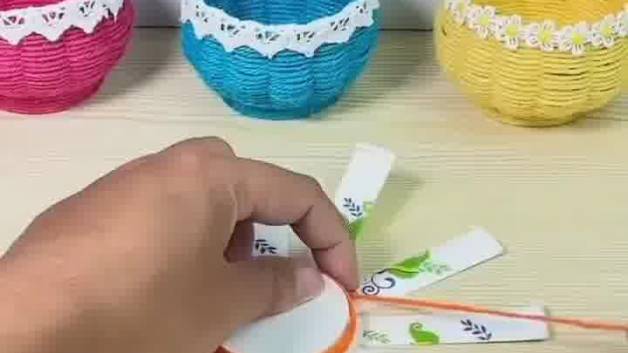 کاردستی سبد با لیوان کاغذی
