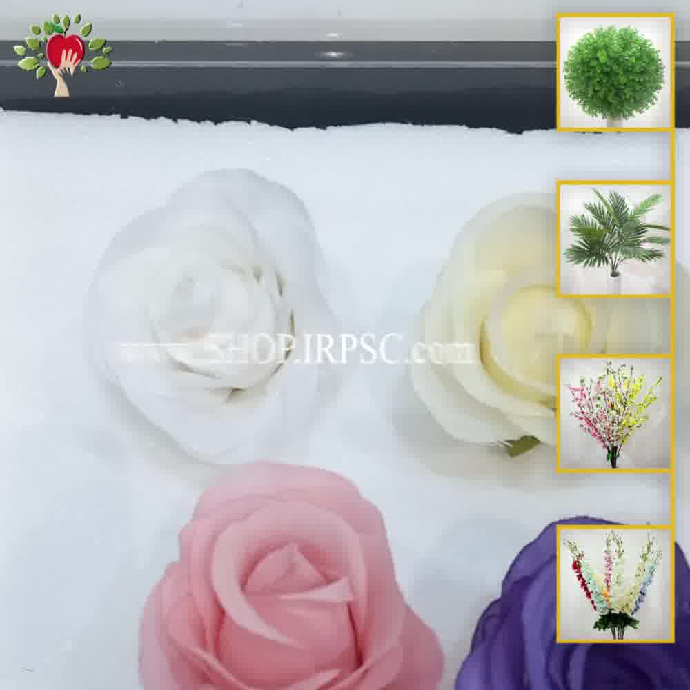 پخش سرگل مصنوعی رز باکارا سایز بزرگ در 7 رنگ بندی| فروشگاه ملی