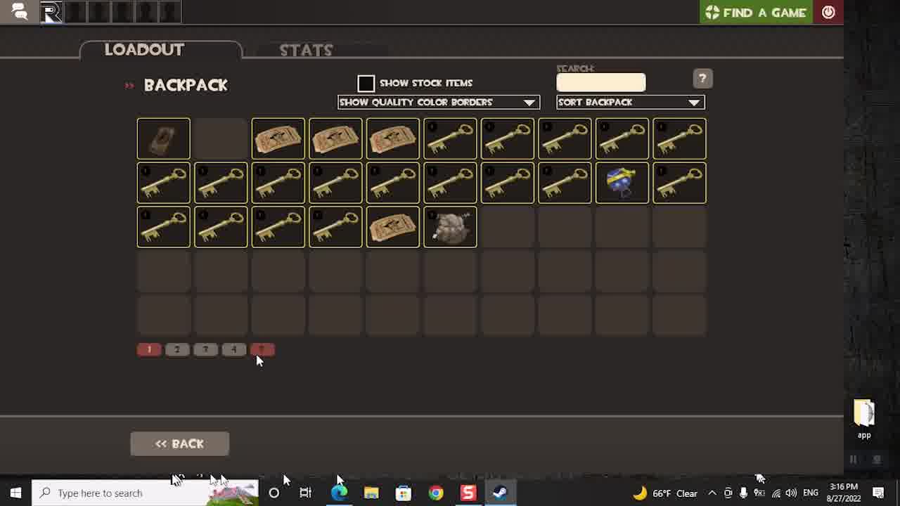 افزایش اینونتوری بازی tf2