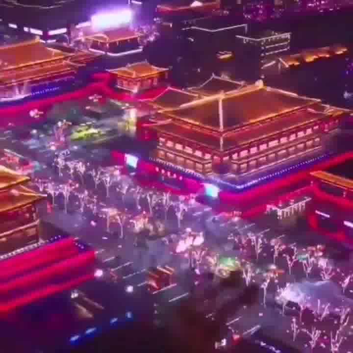 نمای شبانه شهرهای بزرگ چین
